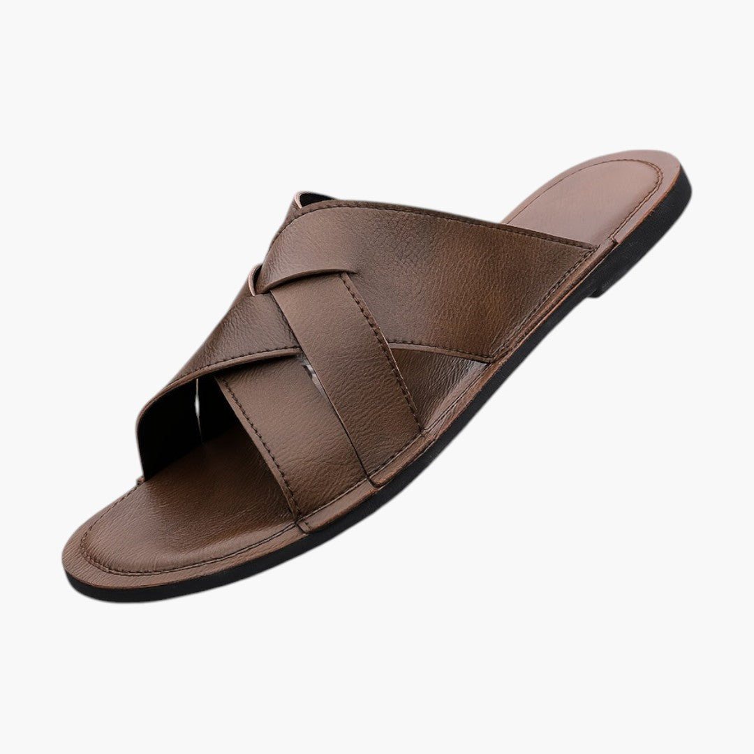 Hommes Sandales a Dessus Microfibre et Semelle Caoutchouc