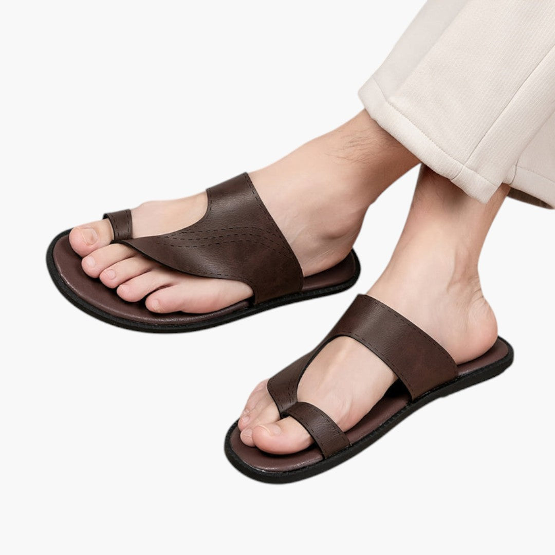 Hommes Sandales avec Dessus Microfibre et Semelle Caoutchouc