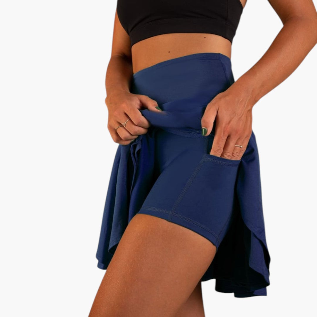Jupe Courte Femme avec Taille Haute et Ourlet à Volants