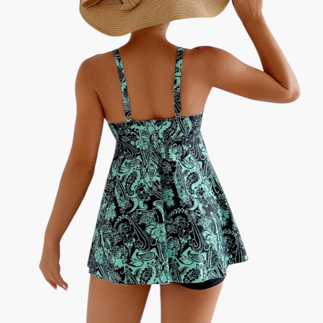 Gonna da bikini stampata donna con spalline regolabili