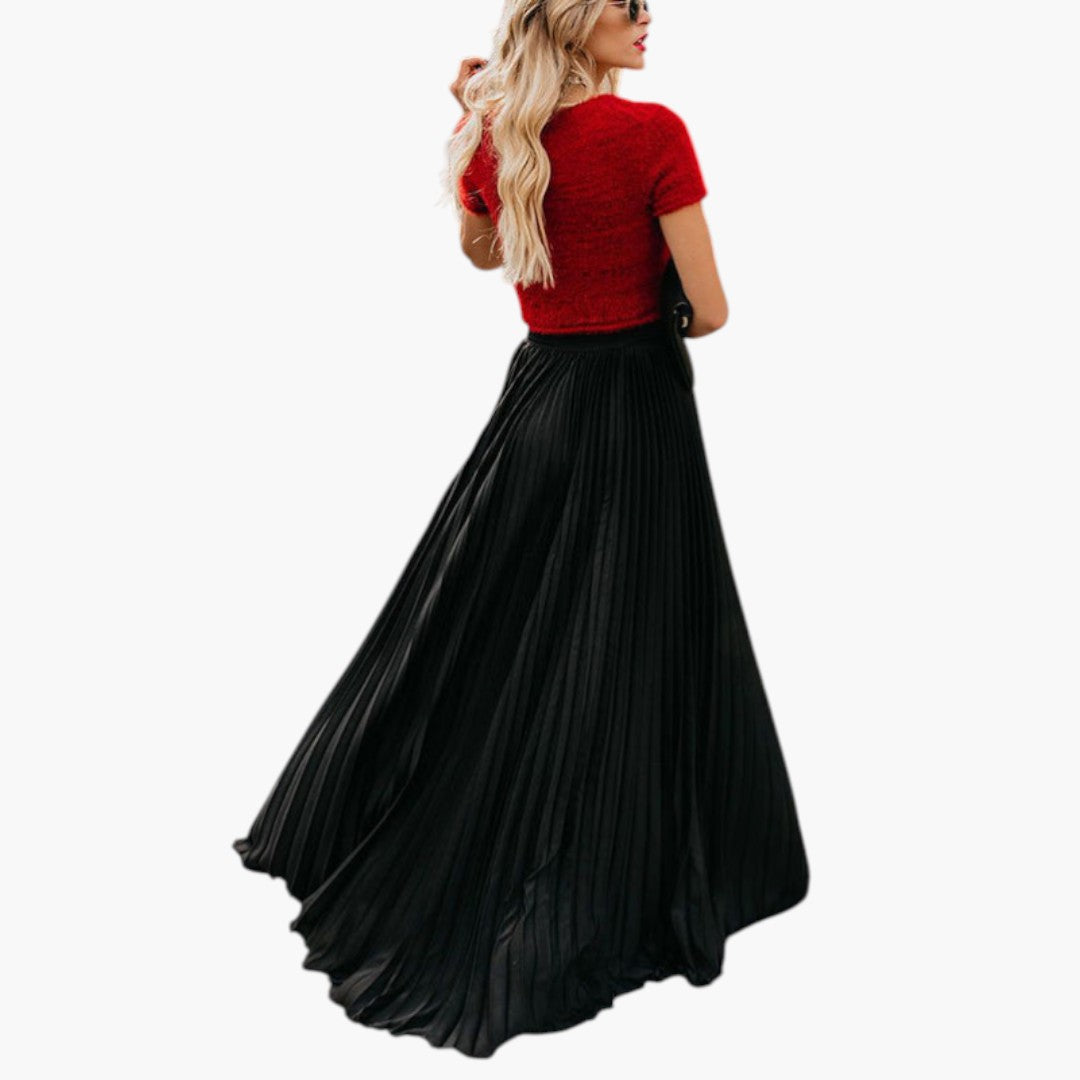 Jupe pour femme taille haute avec plis