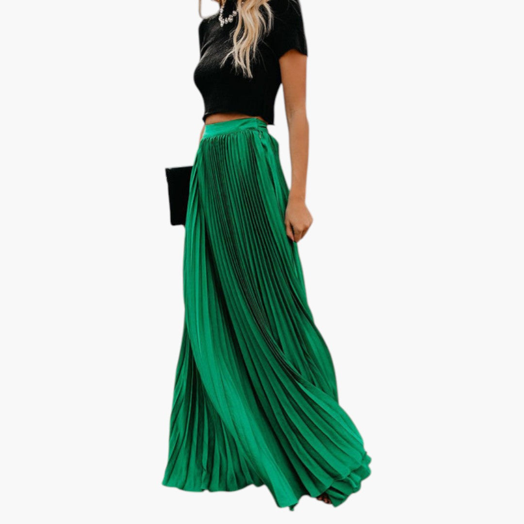 Jupe pour femme taille haute avec plis