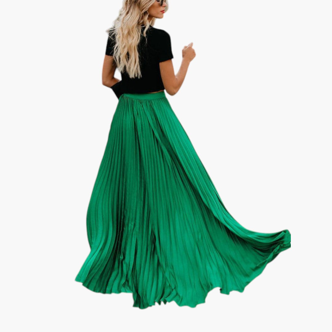 Jupe pour femme taille haute avec plis