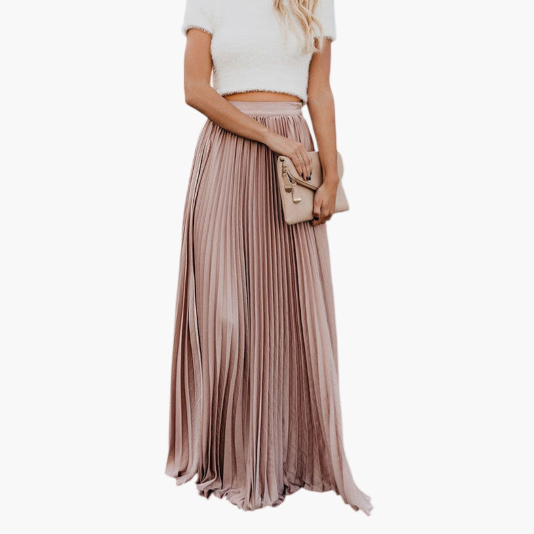 Jupe pour femme taille haute avec plis