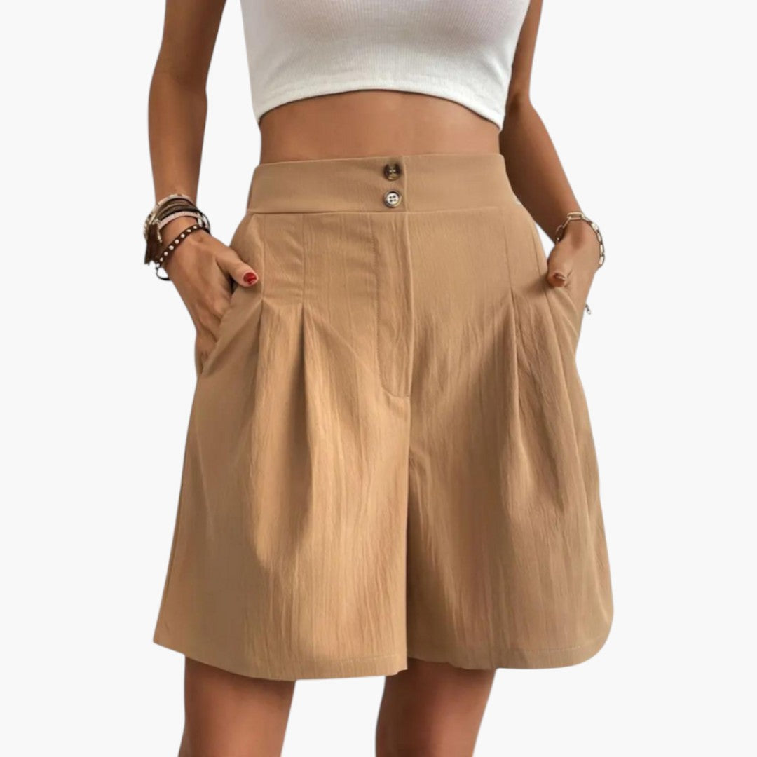 High-waisted skirt for women with pockets