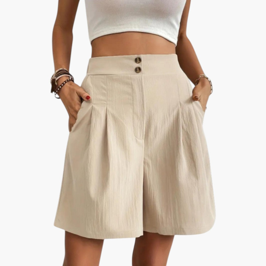 High-waisted skirt for women with pockets