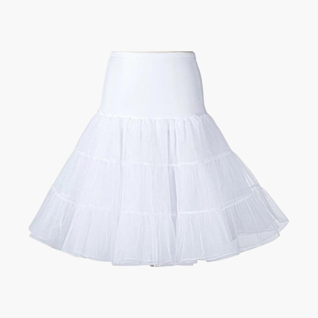 Jupon Femme avec Taille Élastique et Volants Superposés