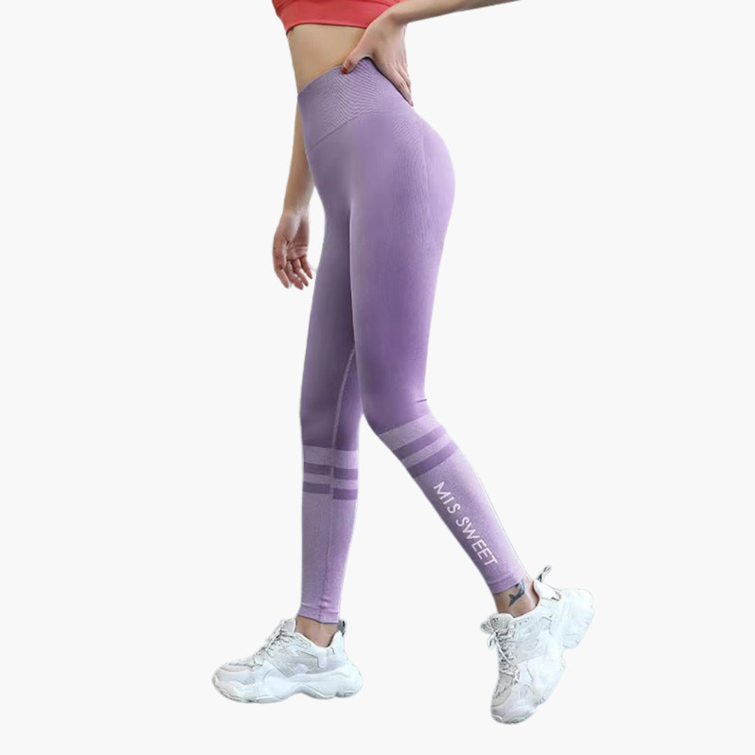 Legging de sport femme taille haute à motif dégradé