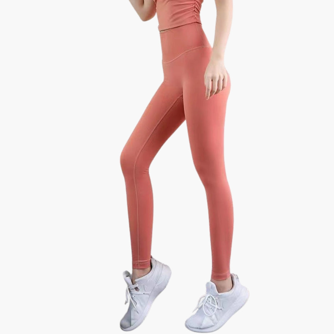 Legging de sport femme taille haute avec jambes longues