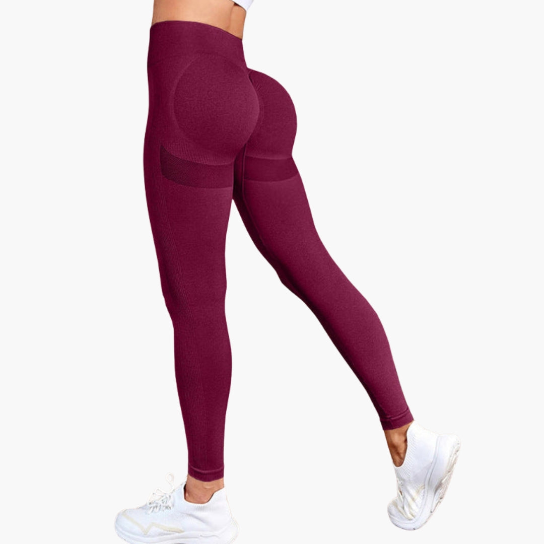 Legging sport femme taille haute avec empiècements mesh