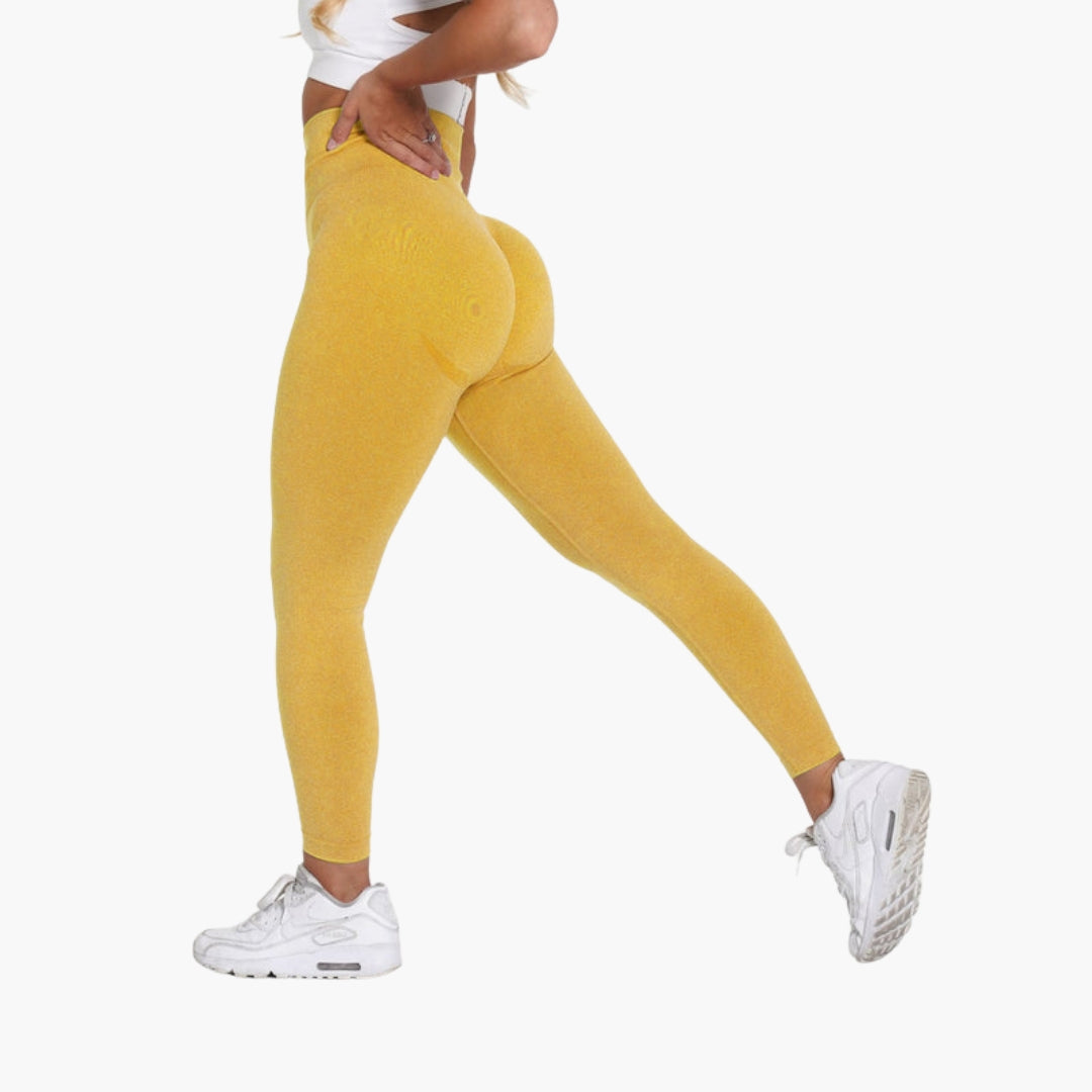 Legging sport femme taille haute sans couture