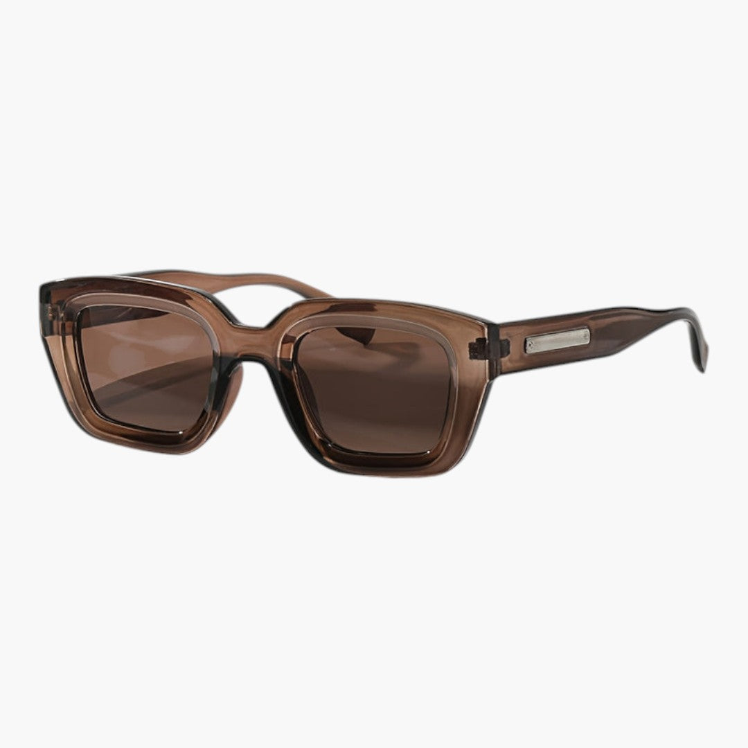 Lunettes de Soleil Femme Carrées avec Verres Teintés et Monture Épaisse
