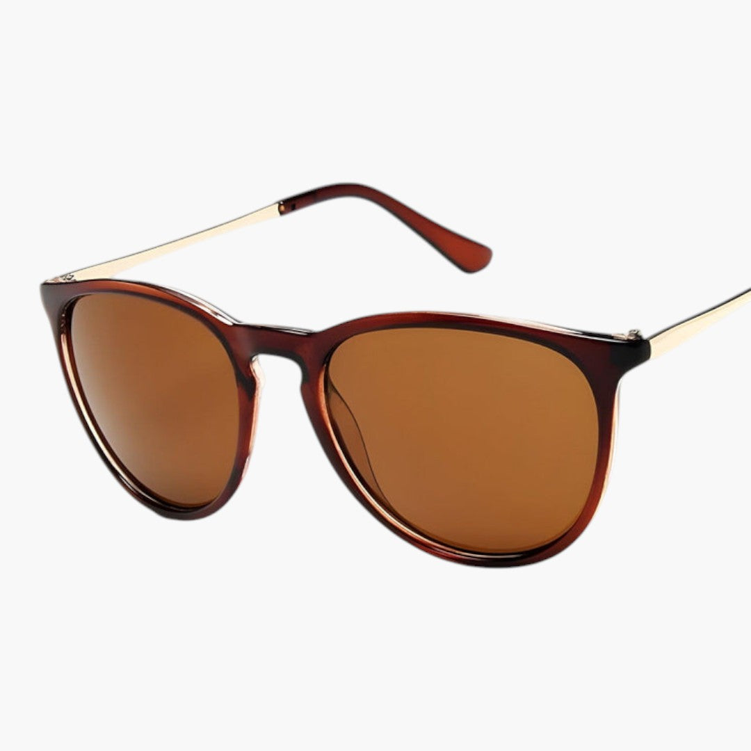 Lunettes de Soleil Femme avec Forme Cat Eye et Branches Métal