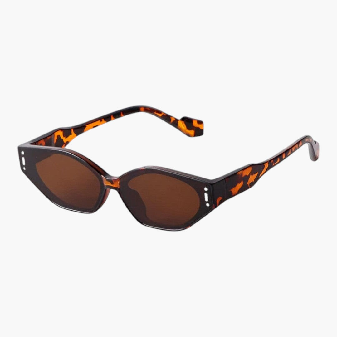 Lunettes de Soleil Femme avec Monture Étroite et Verres Angulaires