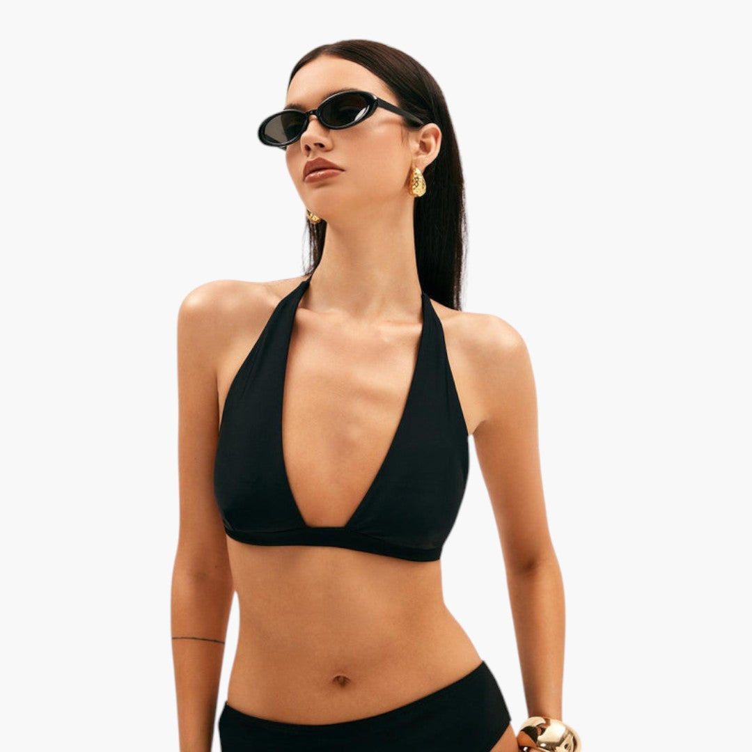 Women's Sunglasses with Oval Lenses and Plastic Frame