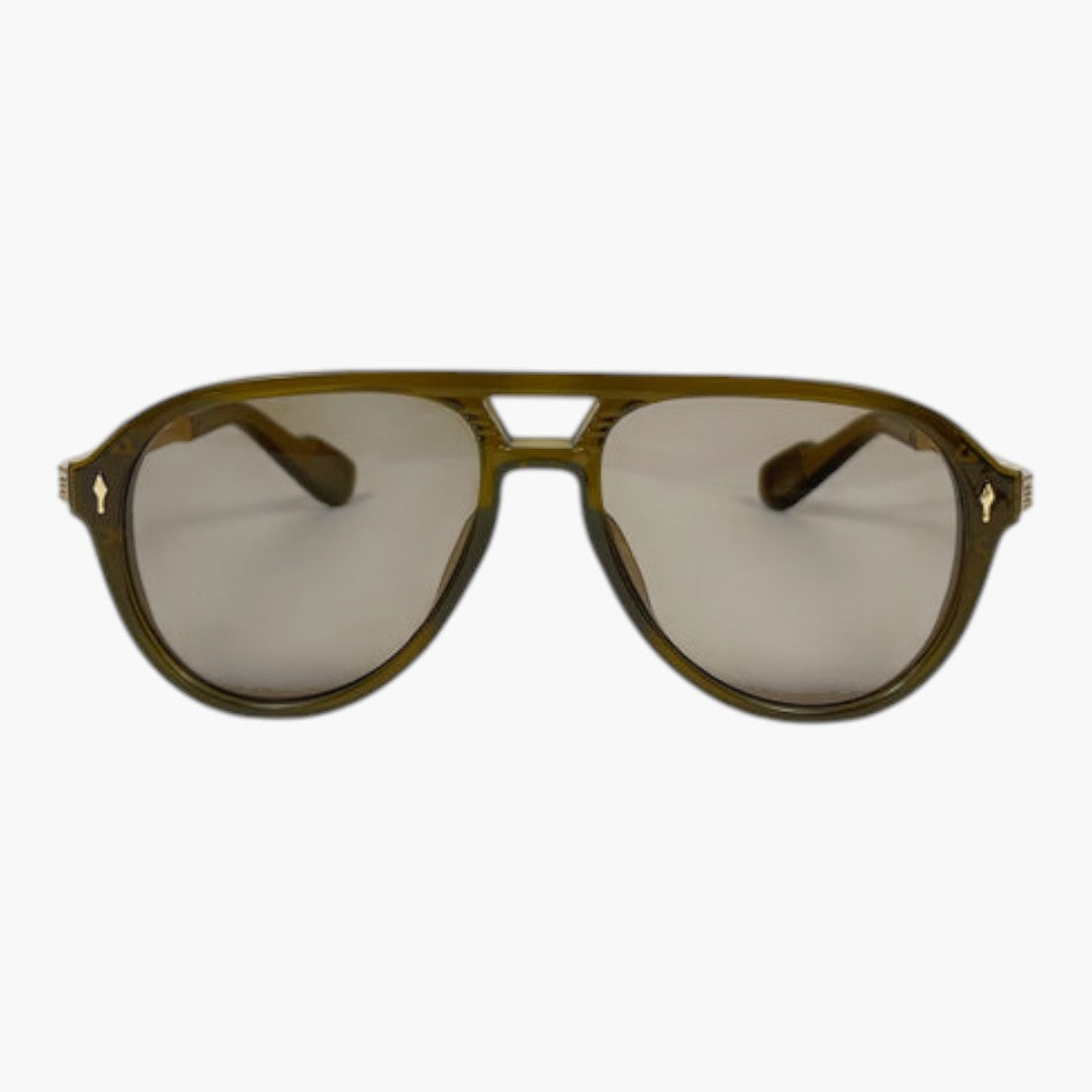 Lunettes de soleil femmes avec forme aviateur et double pont