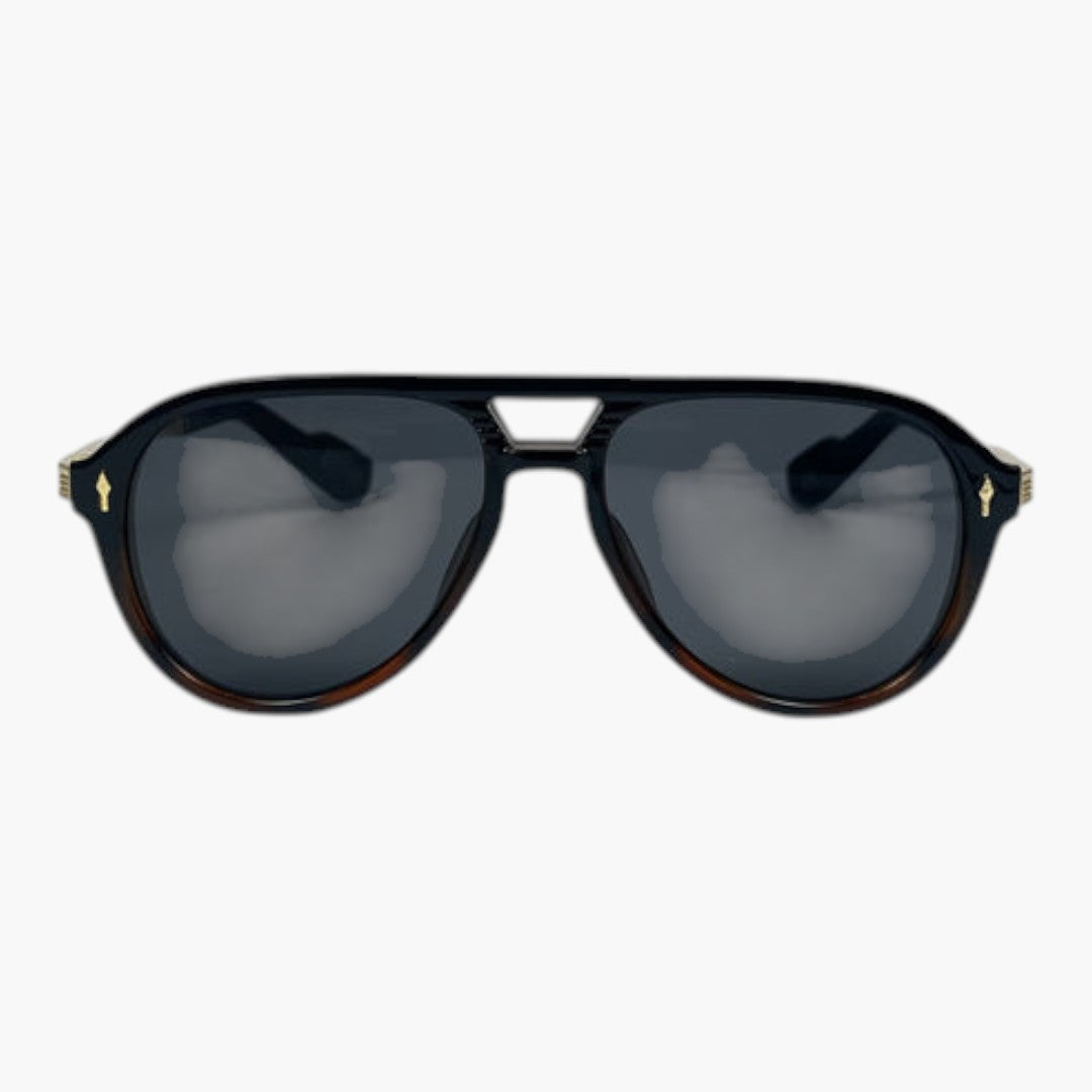 Lunettes de soleil femmes avec forme aviateur et double pont