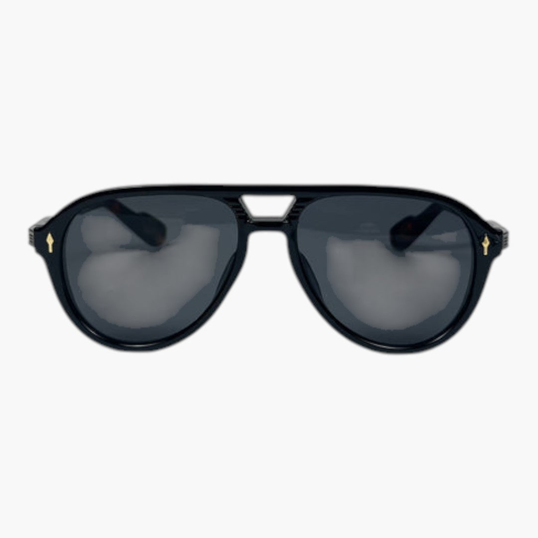 Lunettes de soleil femmes avec forme aviateur et double pont