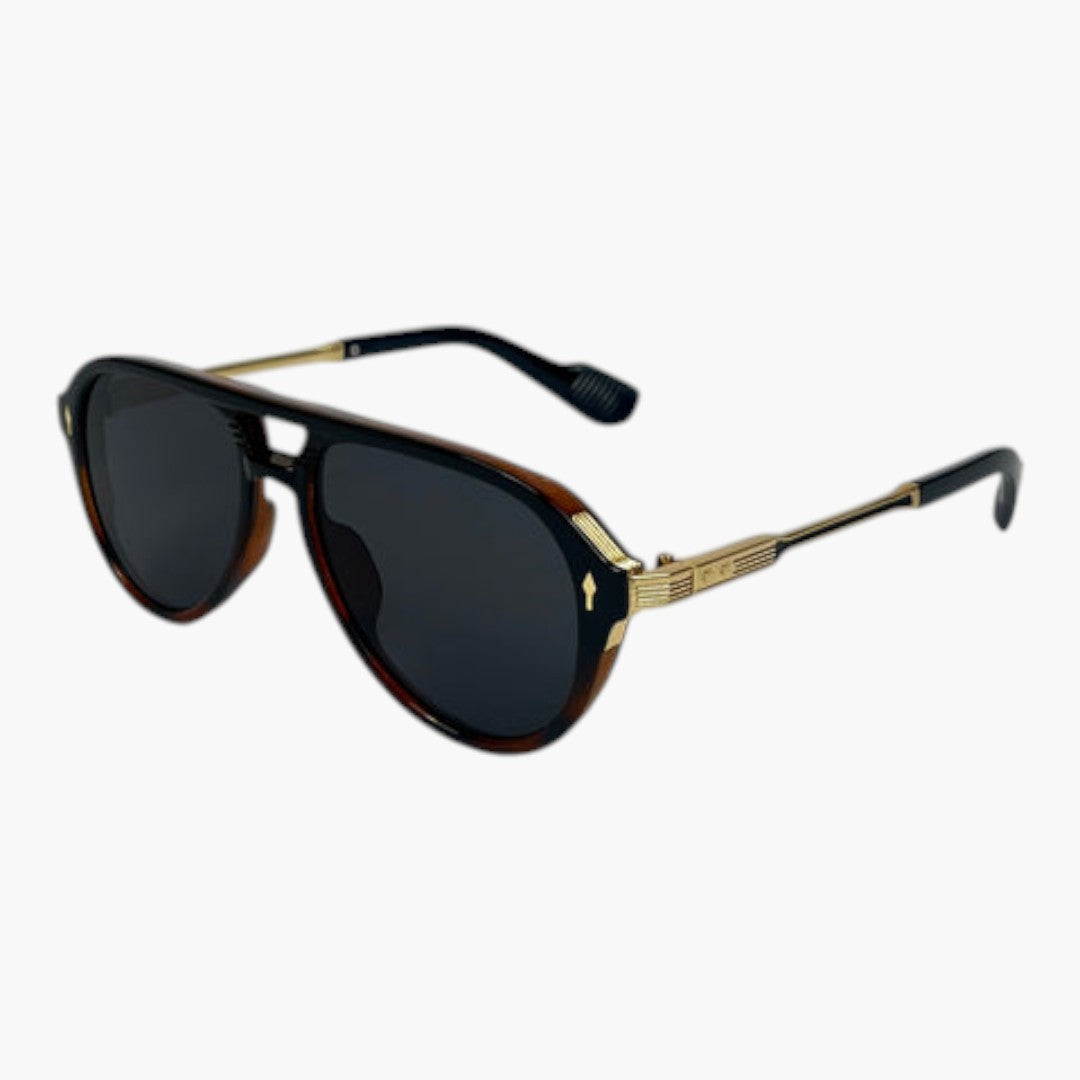 Lunettes de soleil femmes avec forme aviateur et double pont