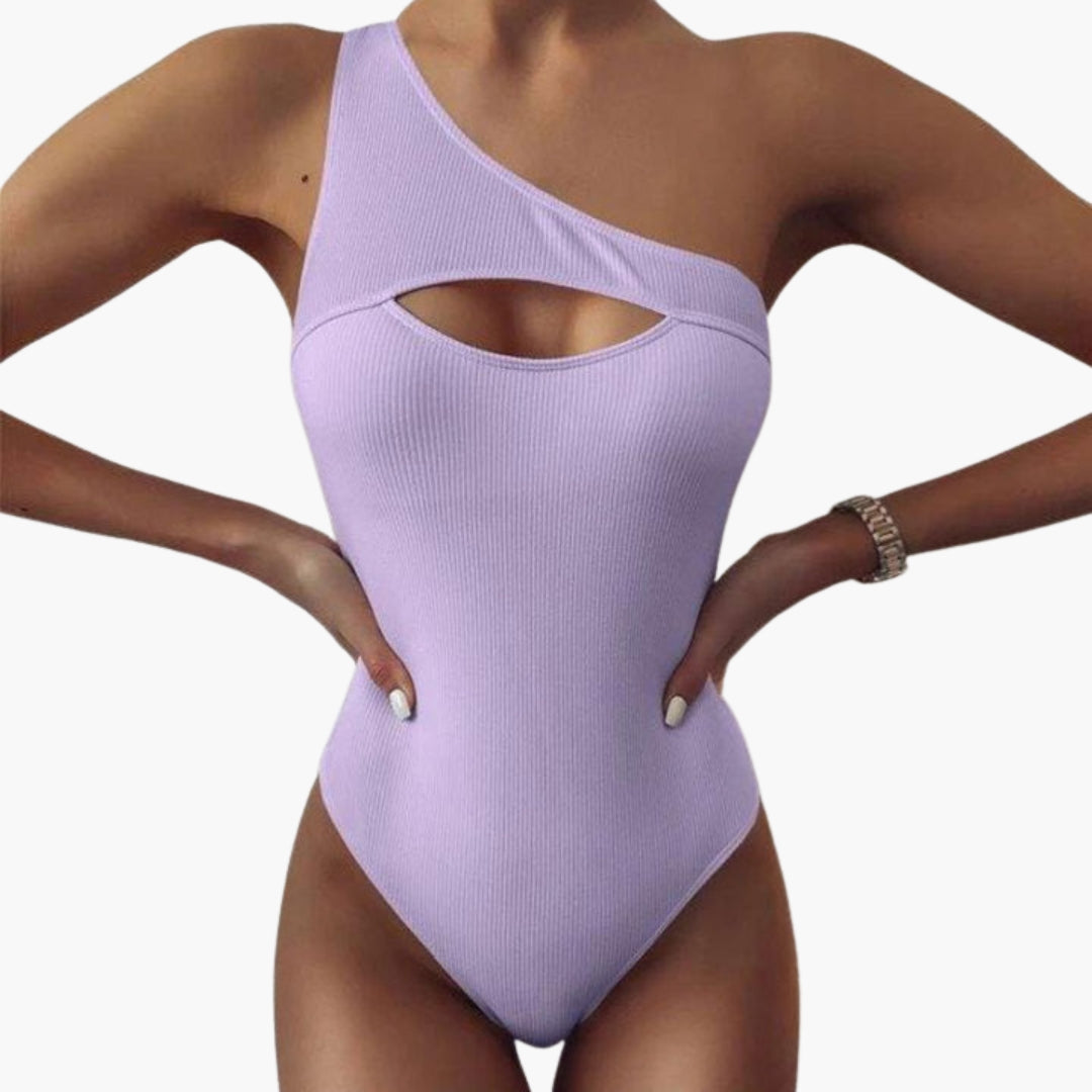One-piece swimsuit for women with one shoulder