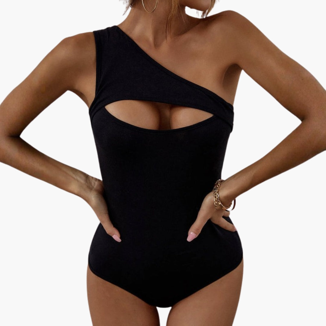 One-piece swimsuit for women with one shoulder