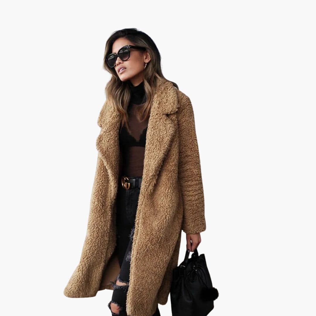 Cappotto lungo donna con apertura frontale