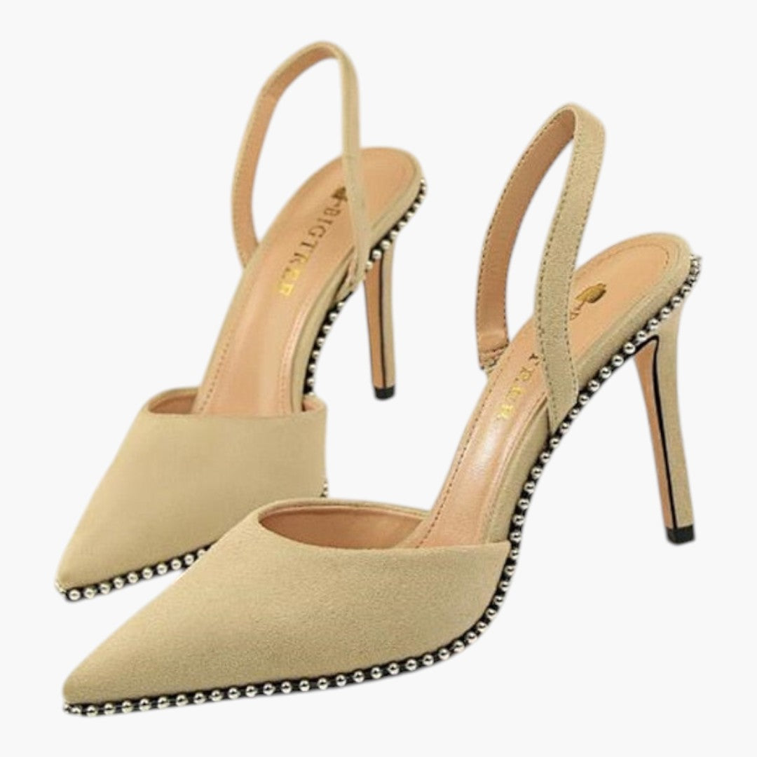 Mules Femme Chaussures avec Talon Fin et Ornements Cristal
