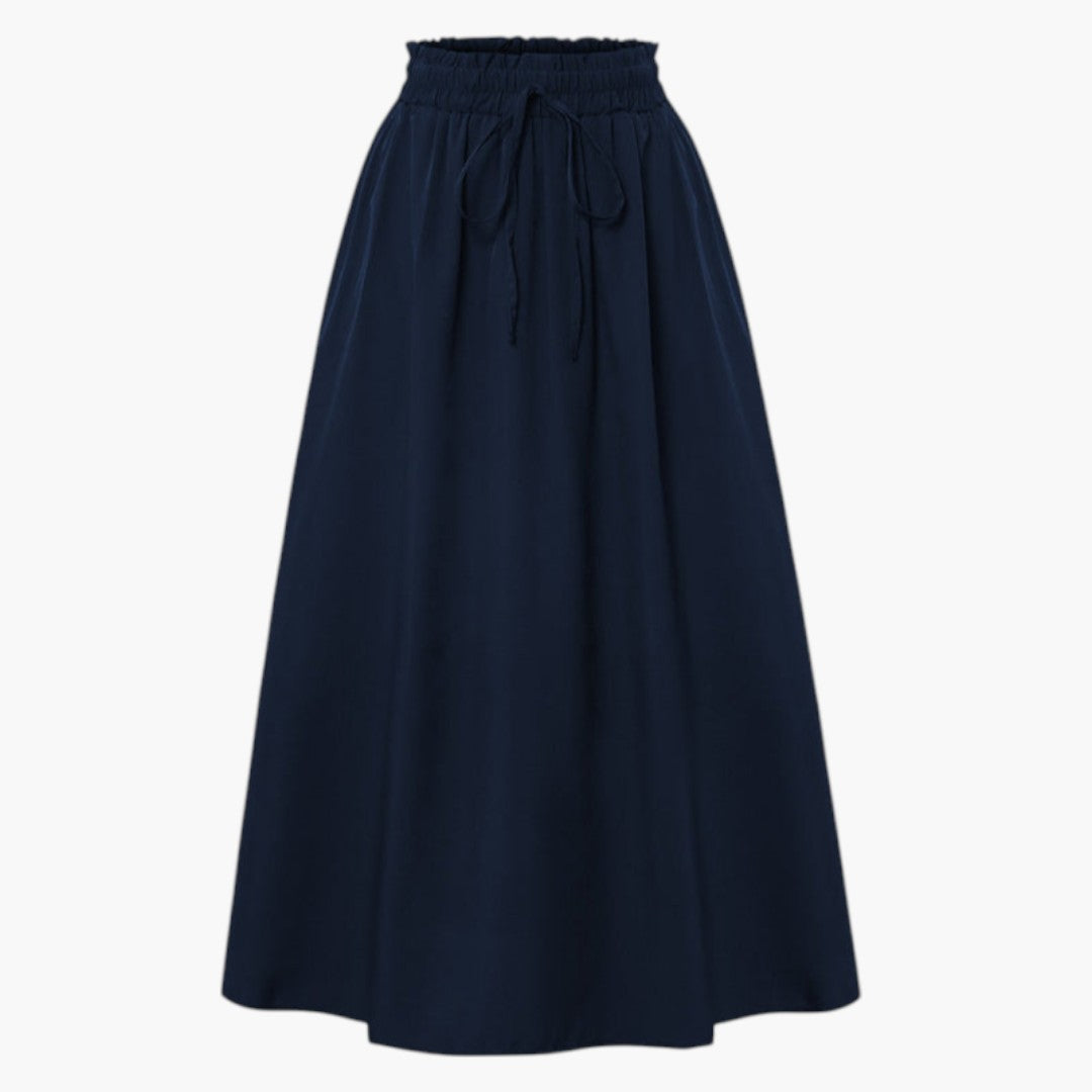 Jupe Midi Femme avec Taille Élastique et Surface Imprimée