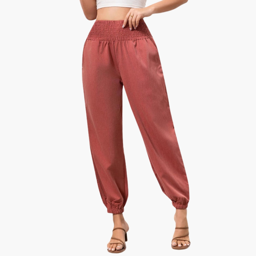 Pantalon Femme à Jambes Larges a Poches Latérales