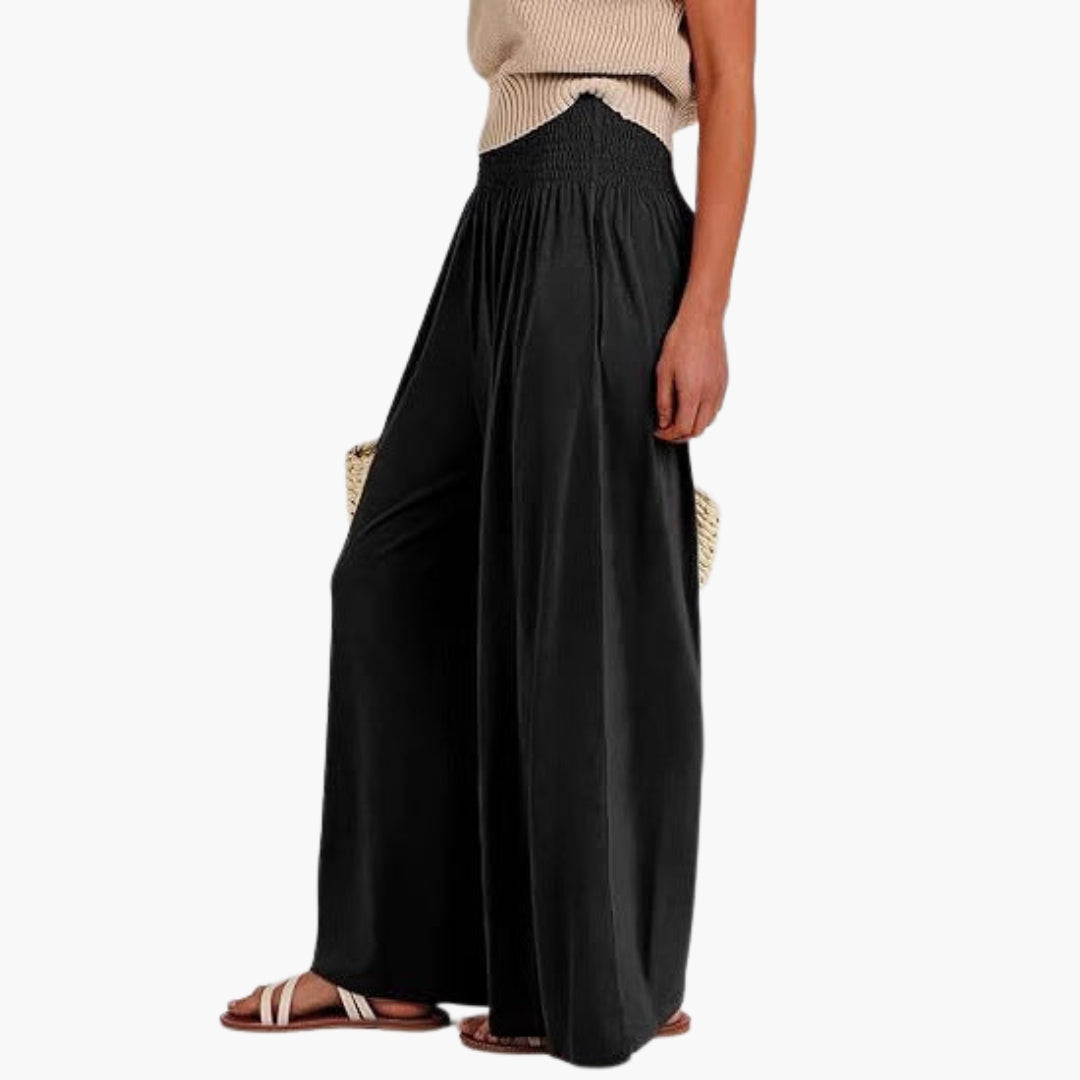 Pantaloni Donna a Gamba Larga con Taglio Ampio