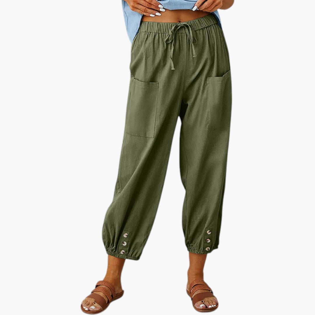 Pantalon Femme avec Cordon de Serrage