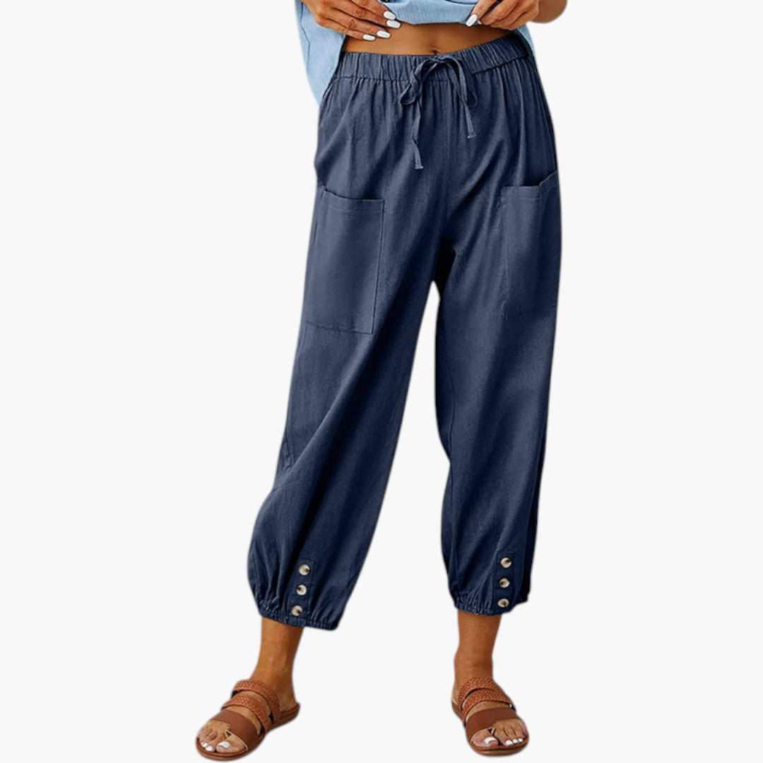 Pantalon Femme avec Cordon de Serrage