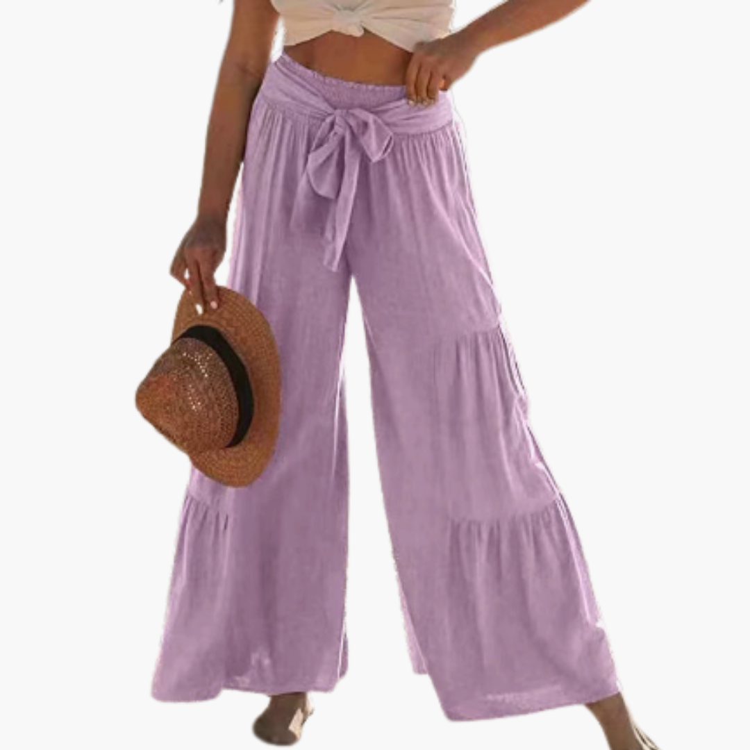 Pantaloni donna con vita elastica per l’estate