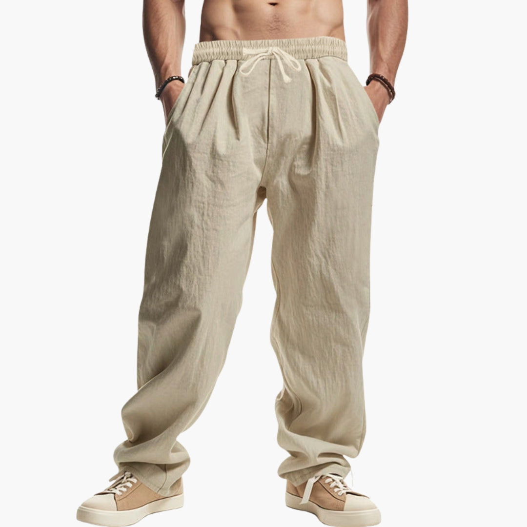 Pantalon Homme à Coupe Ample avec Poches Latérales
