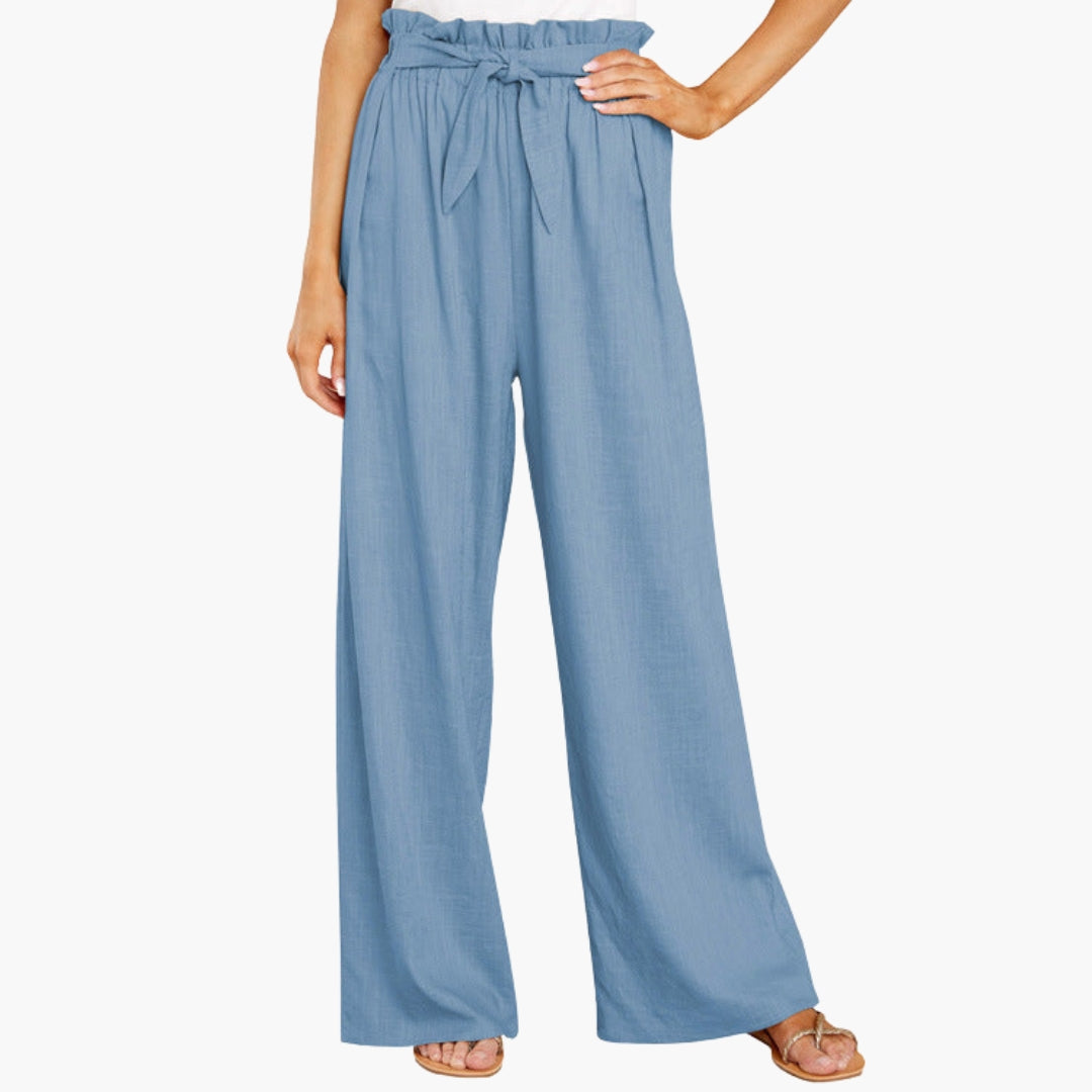 Pantalon Large d’Été Femme avec Jambes Larges