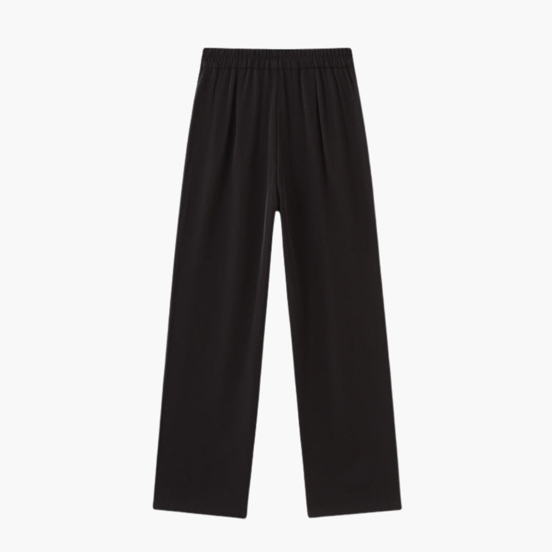 Pantalon Palazzo Femme avec Fente Latérale et Jambe Large