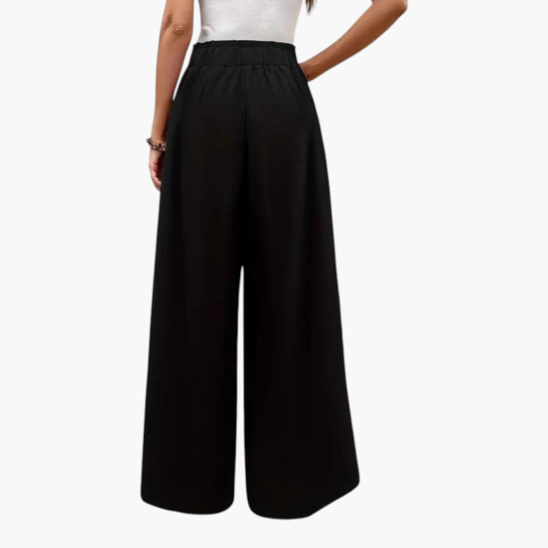 Pantalon Palazzo Large Femme avec Poches