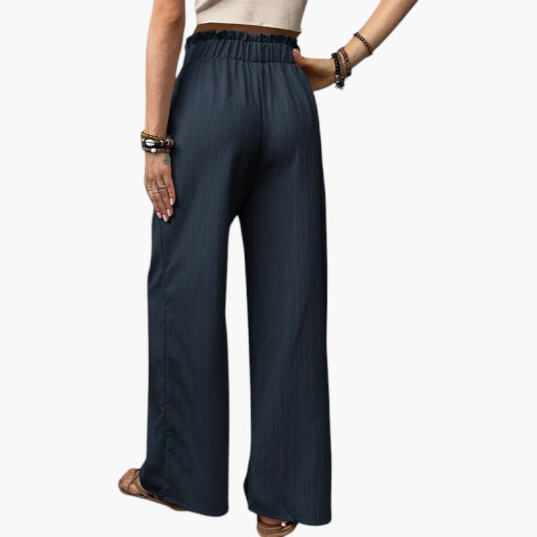 Pantaloni Palazzo da Donna con Cintura da Annodare