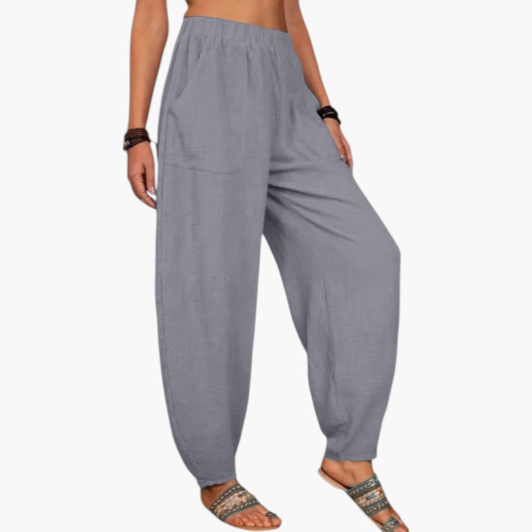 Pantalon Palazzo pour Femme a Poches Latérales