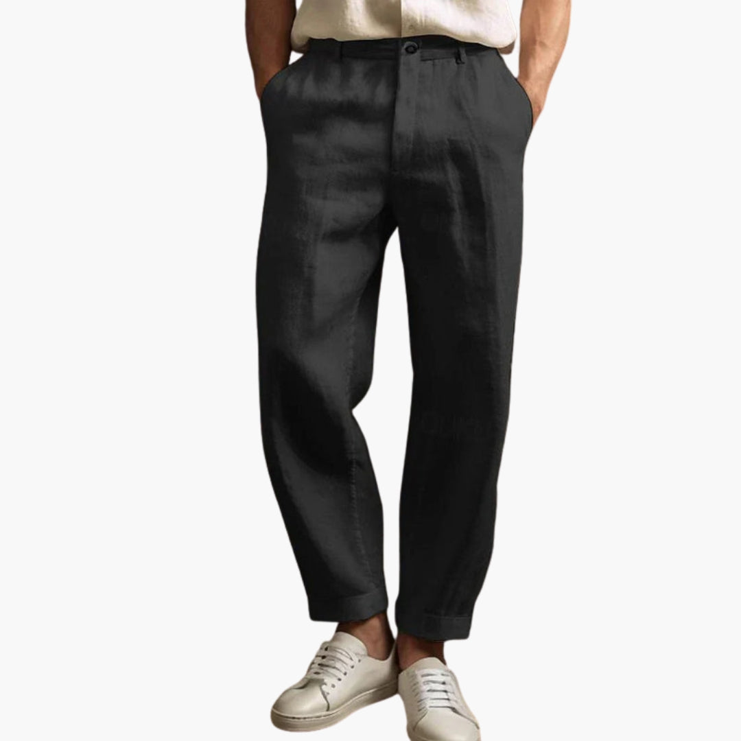 Pantalon Homme Coupe Classique avec Surface Unie
