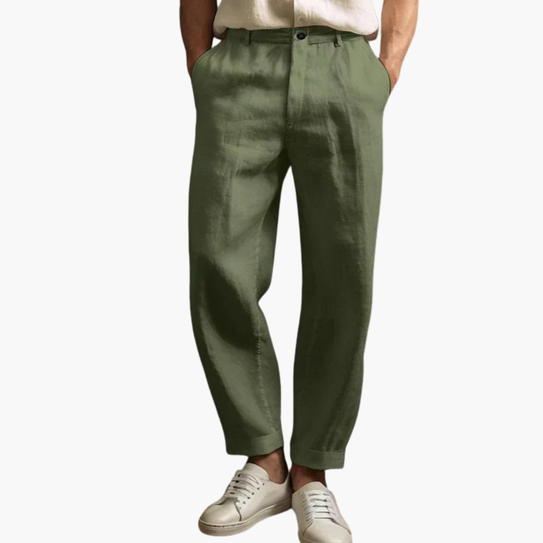 Pantalon Homme Coupe Classique avec Surface Unie