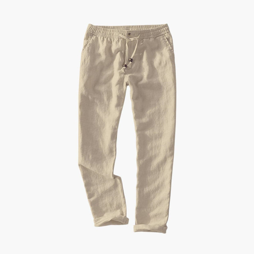 Pantalon d’Été Homme Coupe Ajustée a Taille Élastique