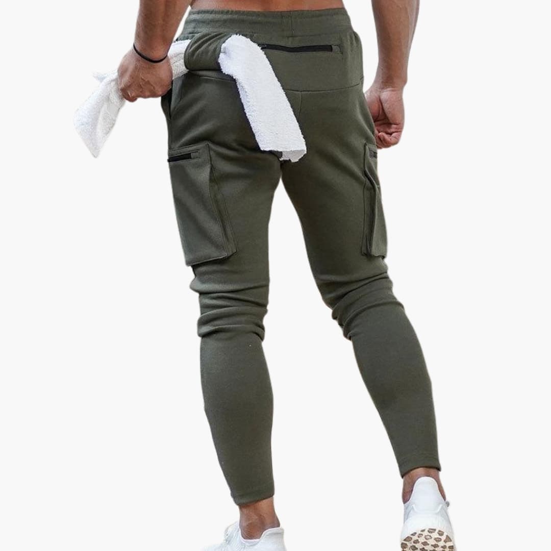 Pantalon homme avec cordon de serrage et cinq poches