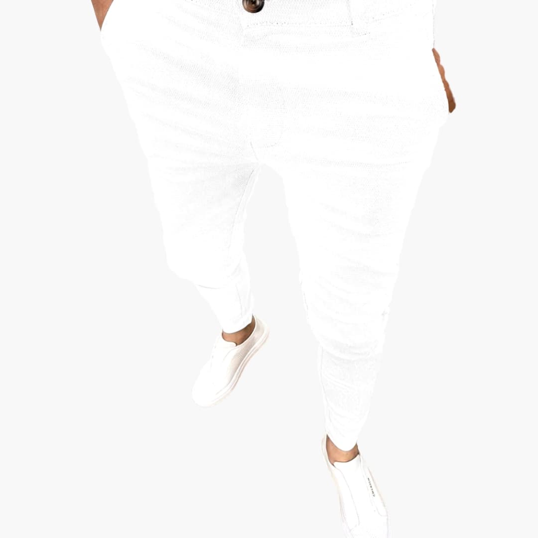 Pantalon homme business avec taille élastique et jambes droites