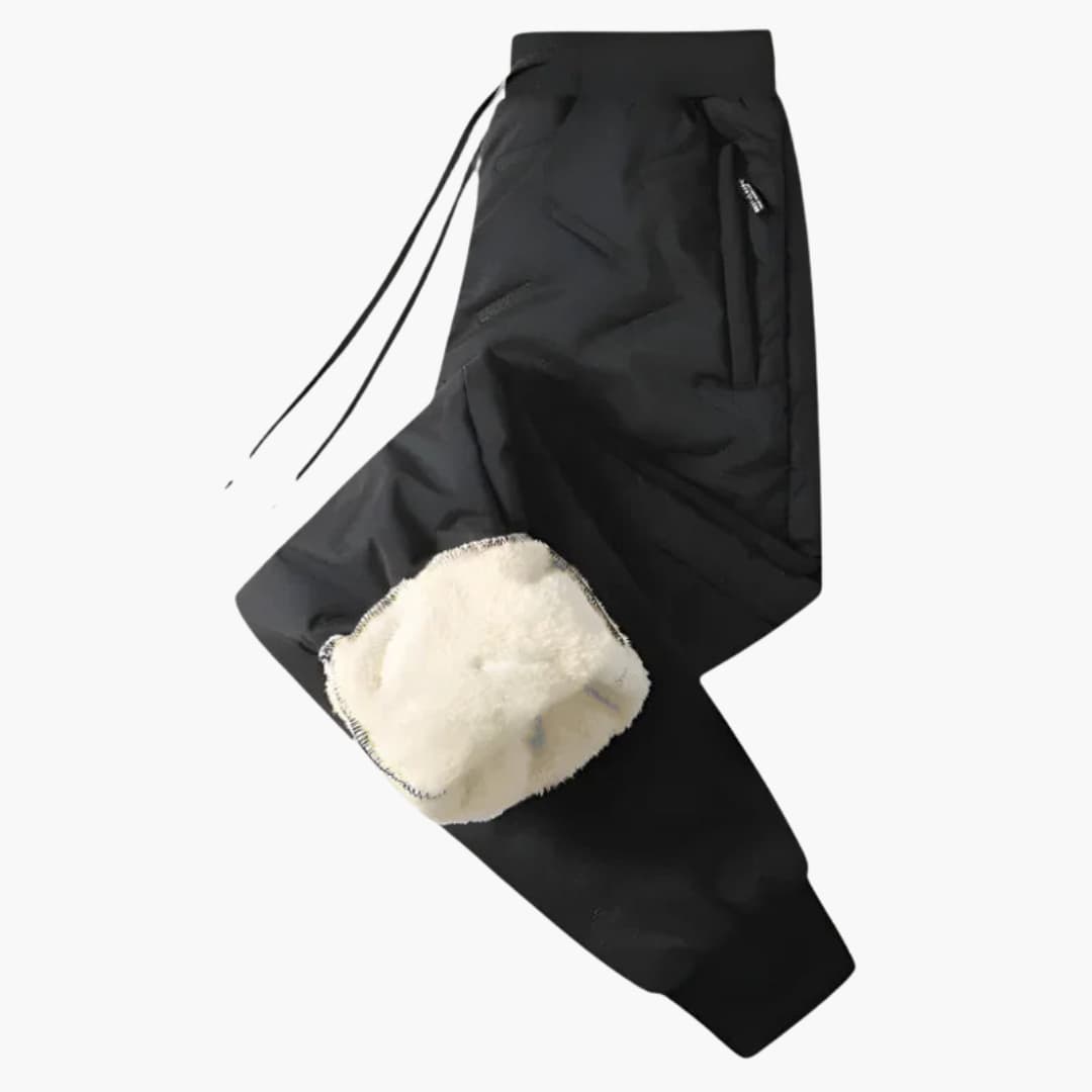 Pantalon thermique unisexe avec doublure intérieure et surface résistante aux intempéries