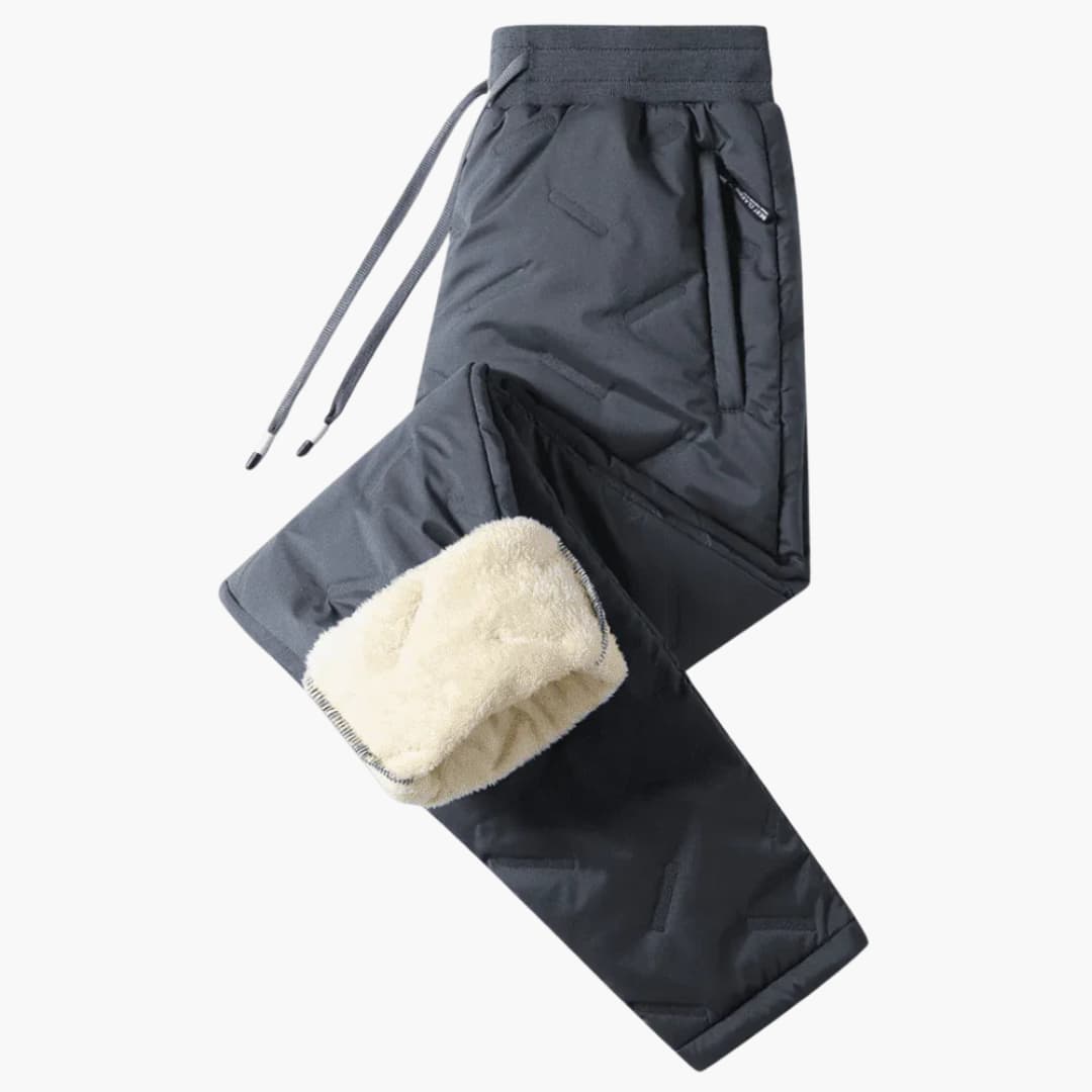Pantalon thermique unisexe avec doublure intérieure et surface résistante aux intempéries