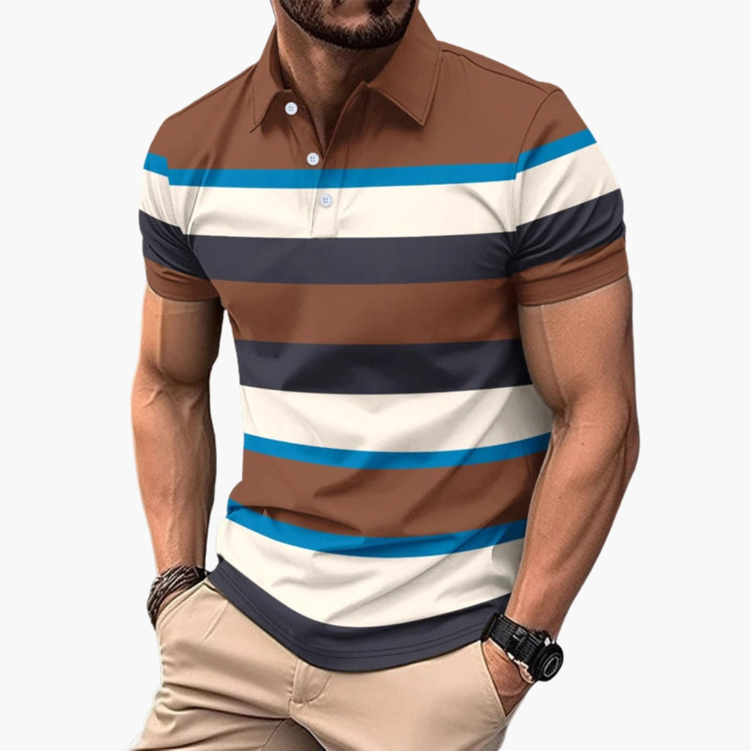 Polo homme avec col et patte de boutonnage