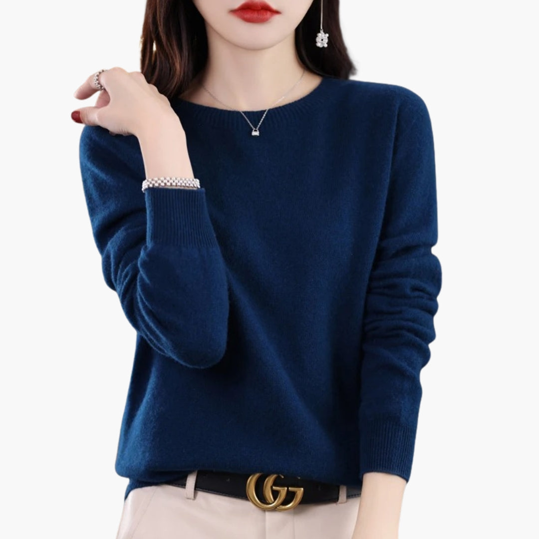 Pull Femme Col Rond à Manches Longues