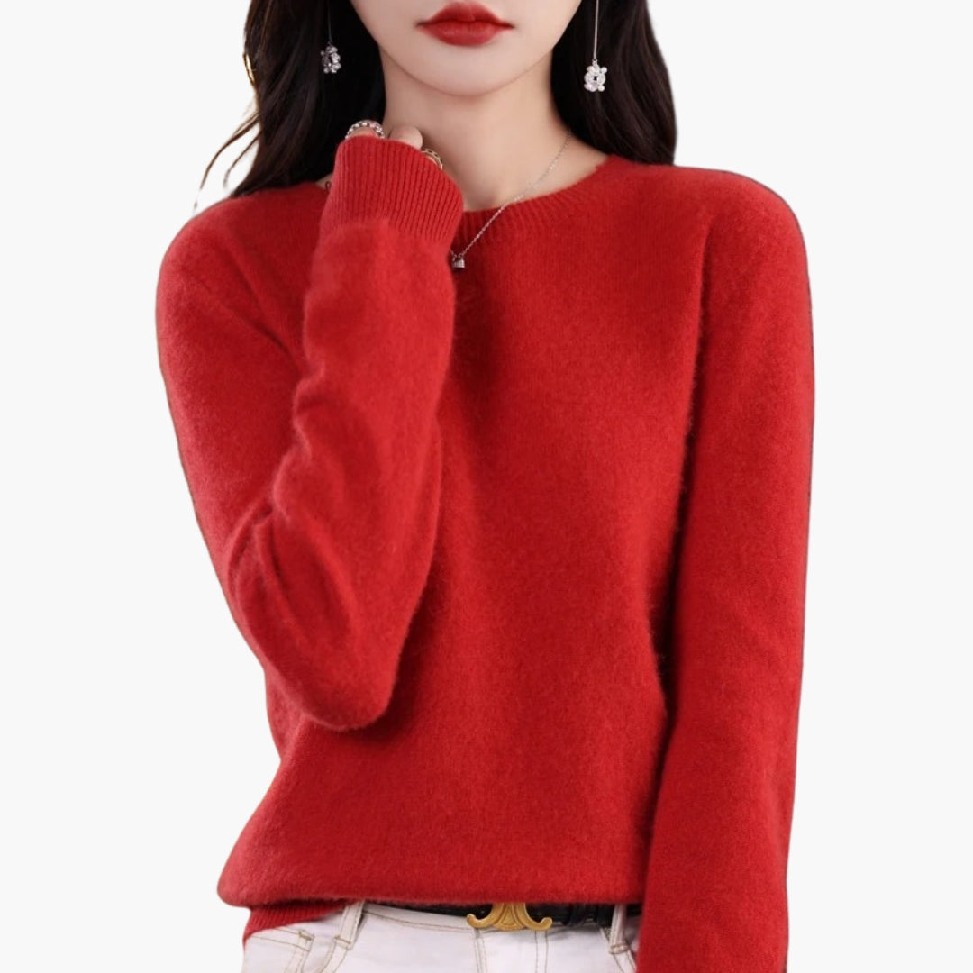 Pull Femme Col Rond à Manches Longues