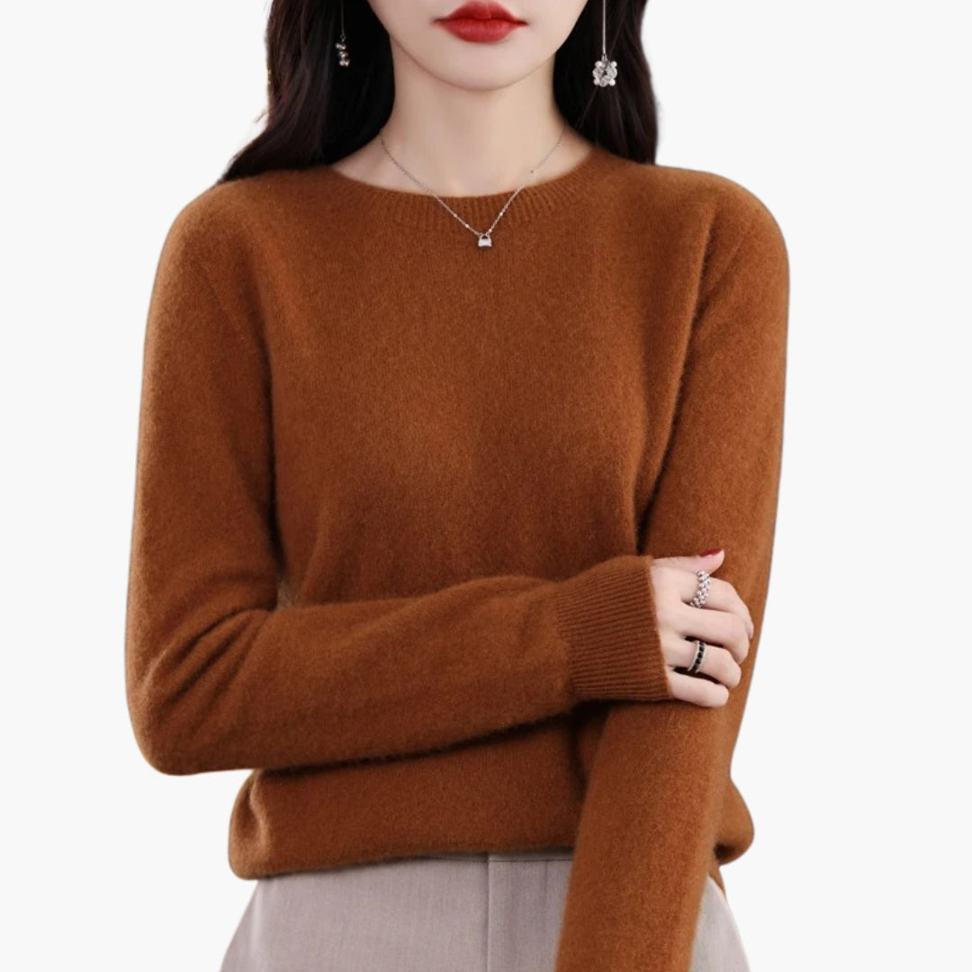 Pull Femme Col Rond à Manches Longues